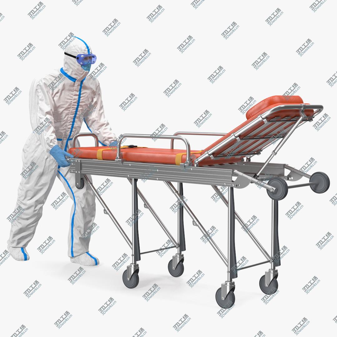 images/goods_img/20210313/Protective Suit with Stainless Steel Ambulance Hospital Bed Gurney 3D model/1.jpg